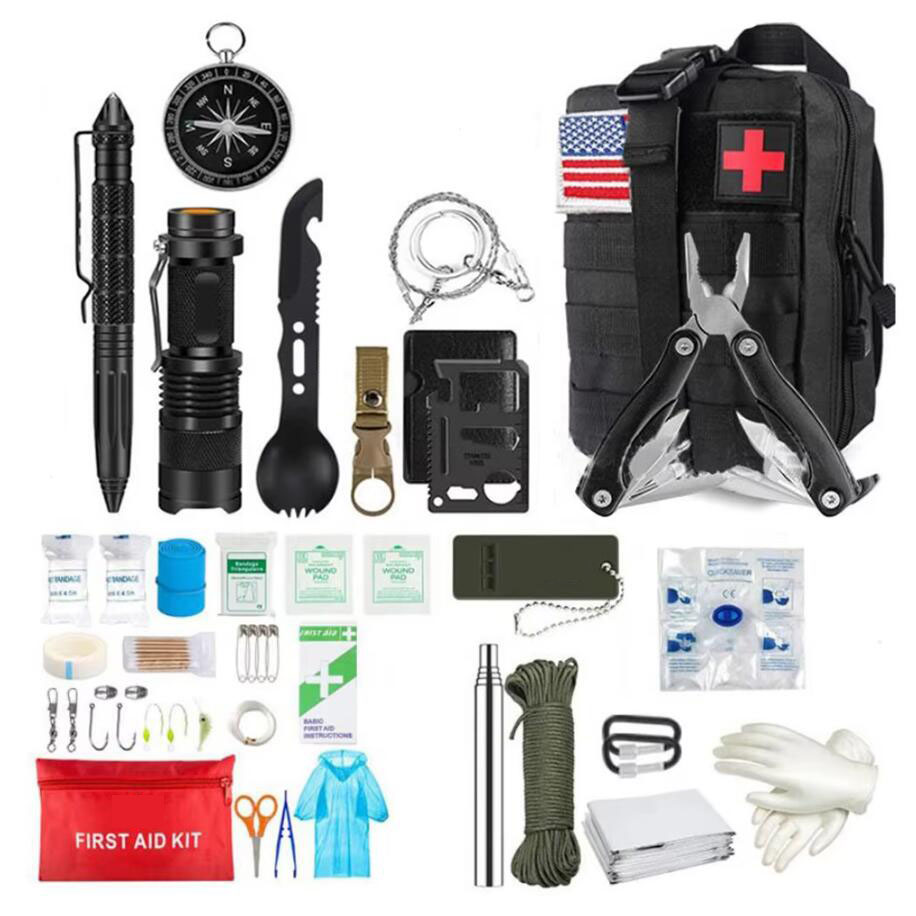 Outdoor Adventure Kit - Kit de primeiros socorros de sobrevivência,
