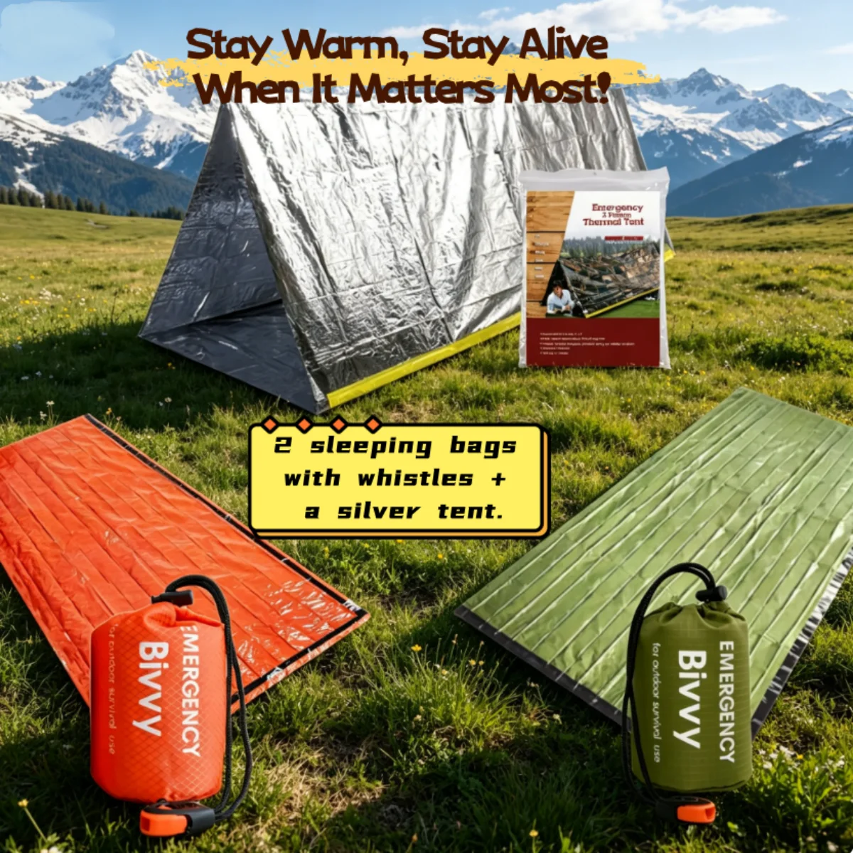 Bivy Sack Lightweight - Saco de Dormir de Emergência, Cobertor