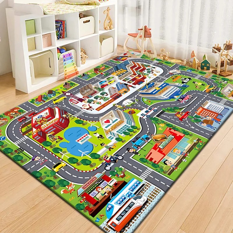 Outdoor Adventure With Kids - Tapete de Brincar Colorido com Mapa