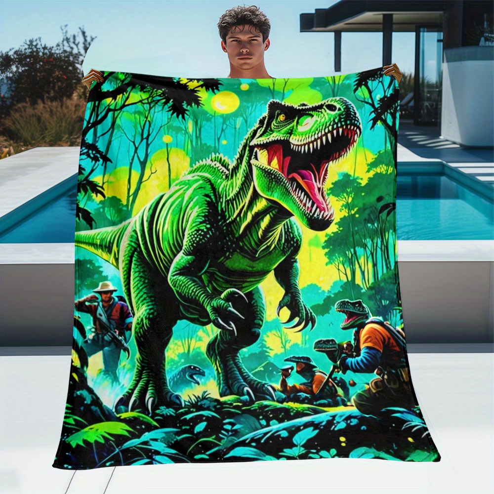 Outdoor Adventure With Kids - Dinossauro t rex selva aventura cobertor