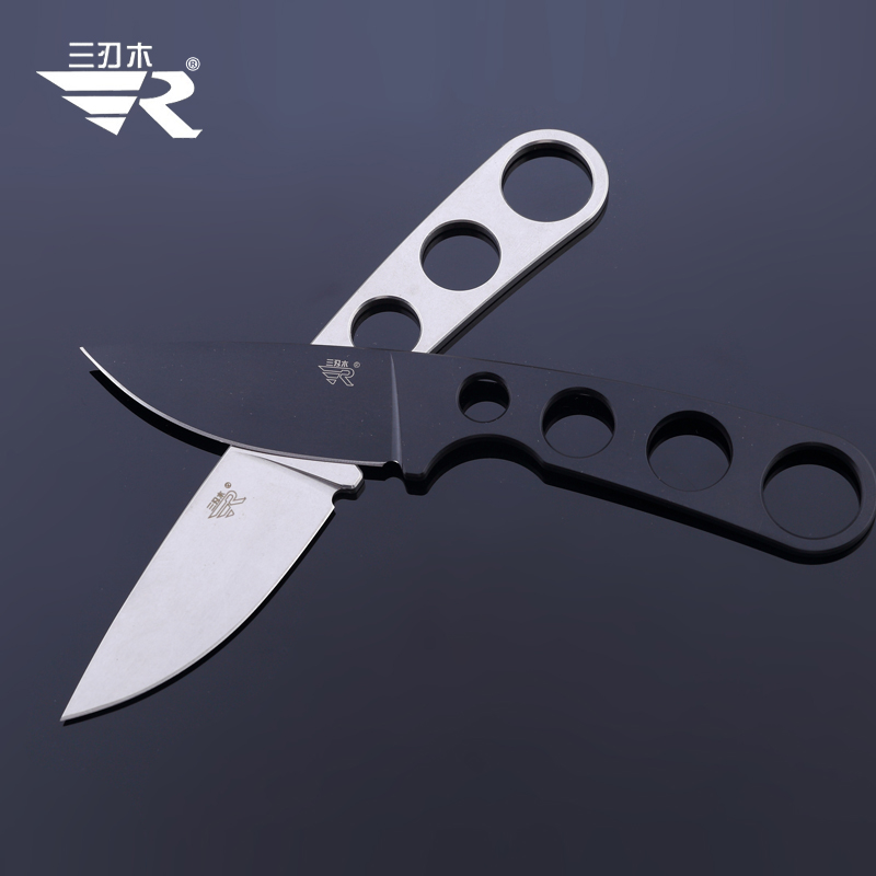 Survival Knife Full Tang - Sanrenmu-Faca de Pescoço Lâmina Fixa, 7130,