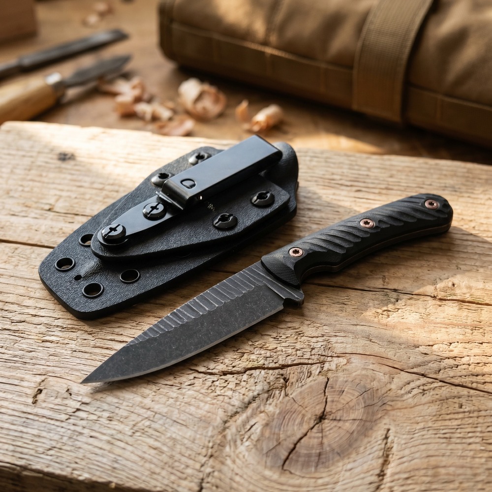 Faca Bushcraft Full Tang com L - Survival Knife Full Tang avaliação e preço
